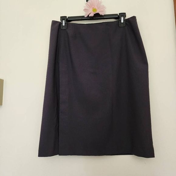 Chaiken Gray pencil Skirt double lines Size 10 - Picture 1 of 5